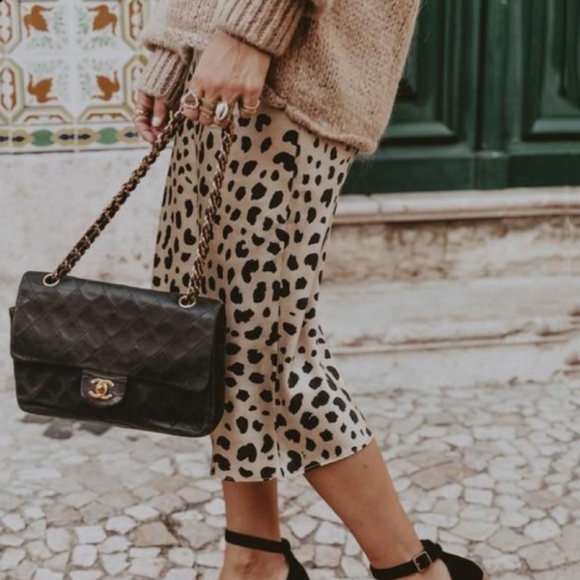 Dresses & Skirts - Midi Animal  Print Skirt